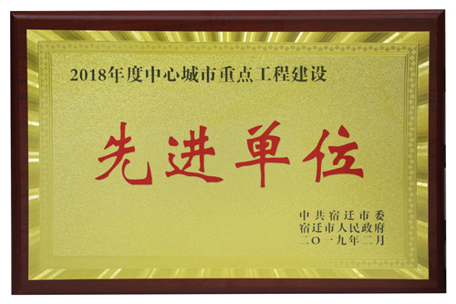 2018年度中心城市重點工程建設(shè)先進(jìn)單位